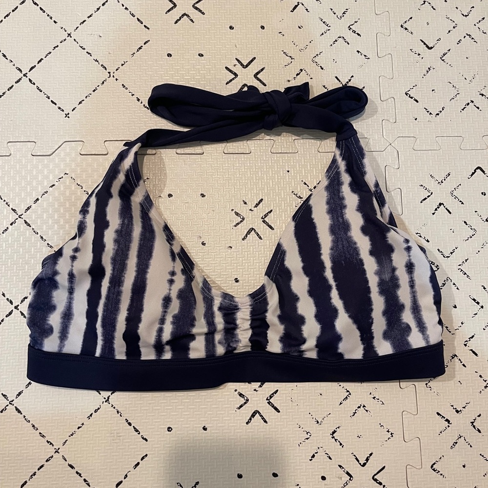 ATHLETA‎ WAVE BREAK HALTER SZ 34 B/C BIKINI TOP